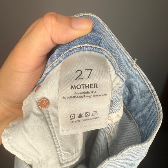 MOTHER The Insider Sneak Lost Art Jeans Blue Size 27 Stretchy Denim - Picture 6 of 9